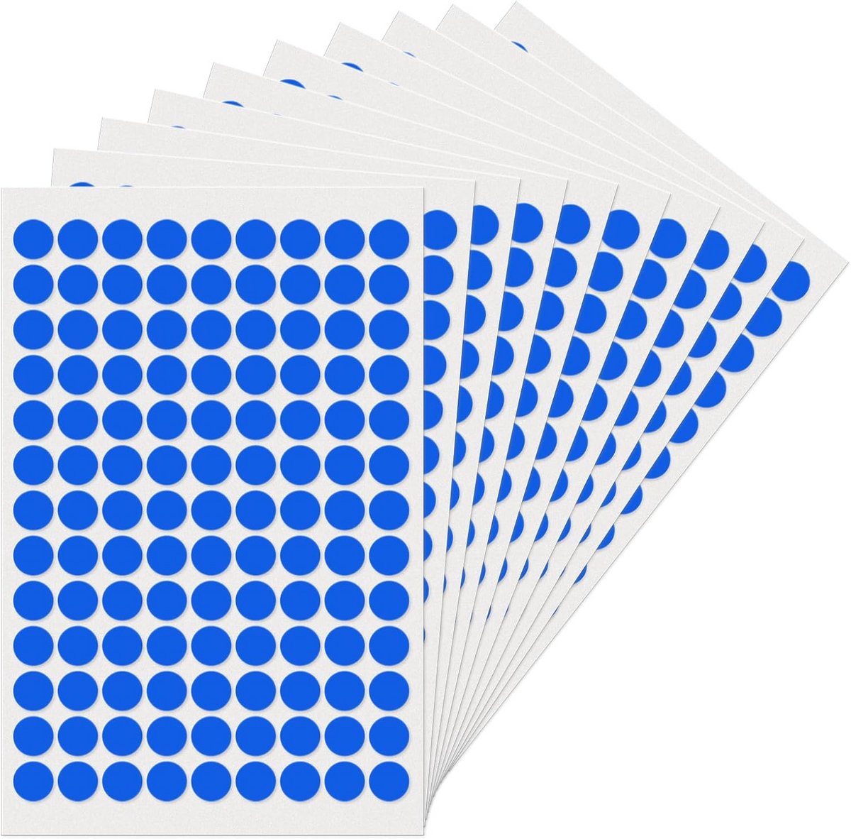 1170 Stuks Ronde Blauwe Puntstickers 13mm Zelfklevend Markeringspunten