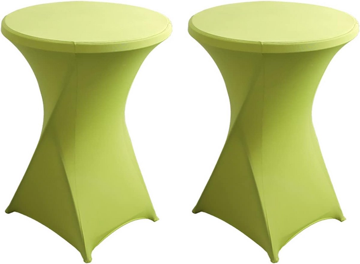 2x Universele Stretch Statafelhoes Ø 60-80 cm - Elastische Tafelrok voor Ronde Bistrotafels