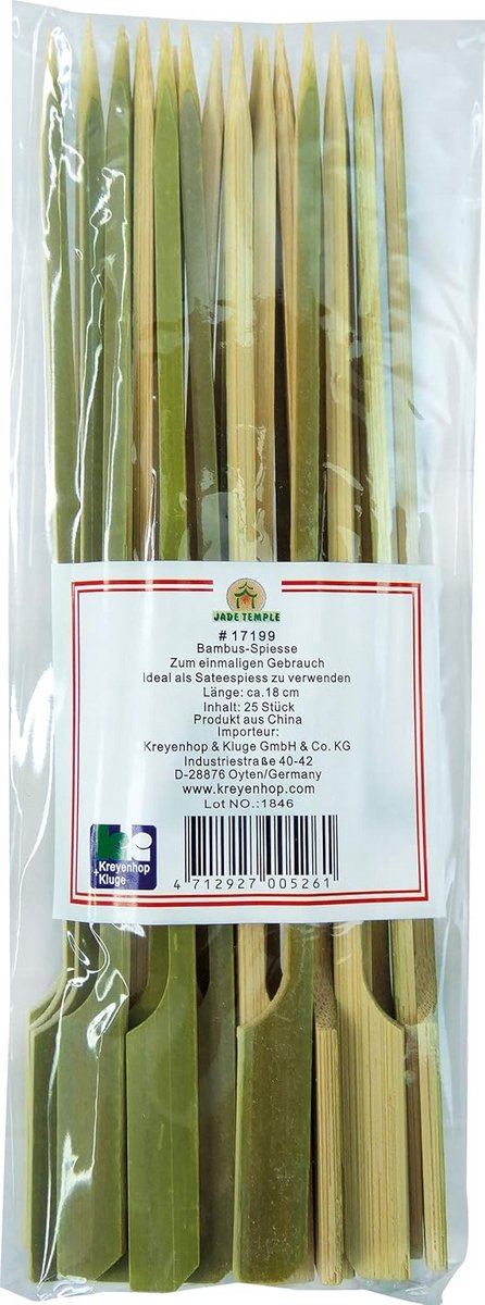 25x Houten Spiesjes 18 cm - Stevige Bamboe Prikkers voor Barbecue en Hapjes