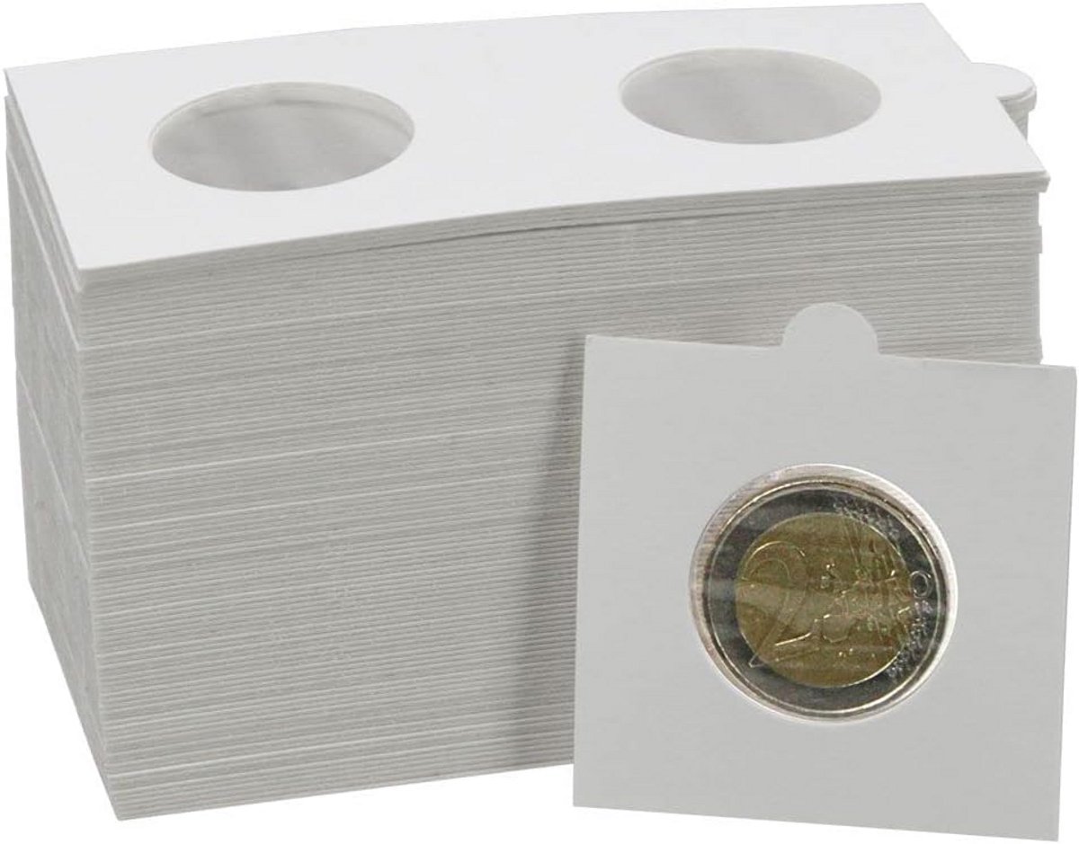 100 Muntboekjes 17.5 mm - Zelfklevend Muntcassettes voor Muntenverzameling