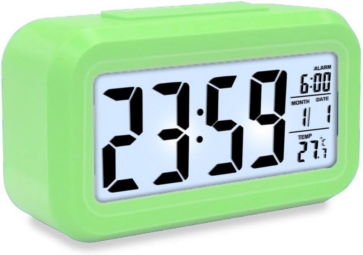Digitale Wekker met Snooze, Datum, Temperatuur en Nachtlampje