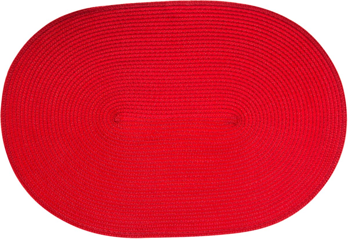 Continenta ovale placemat, placemat, placemat, onderzetter, kunststof, 45 x 31 cm, kersen, 6604