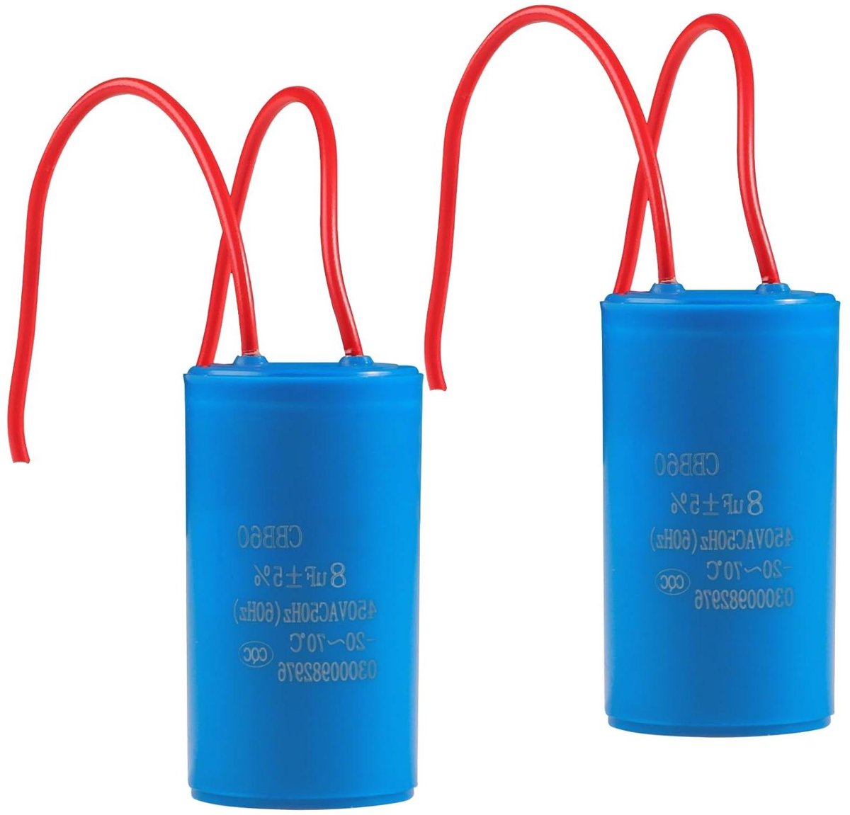 Condensator 8µF 450V voor motor, startcondensator 2 stuks