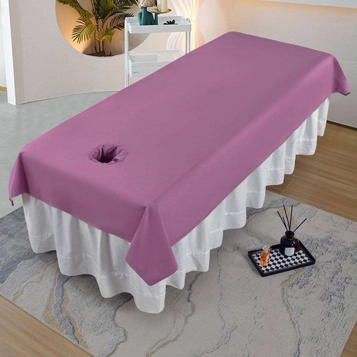 Waterdichte Massagelaken Set met Gezichtsgat voor Spa en Therapiebedden (200x120 cm)
