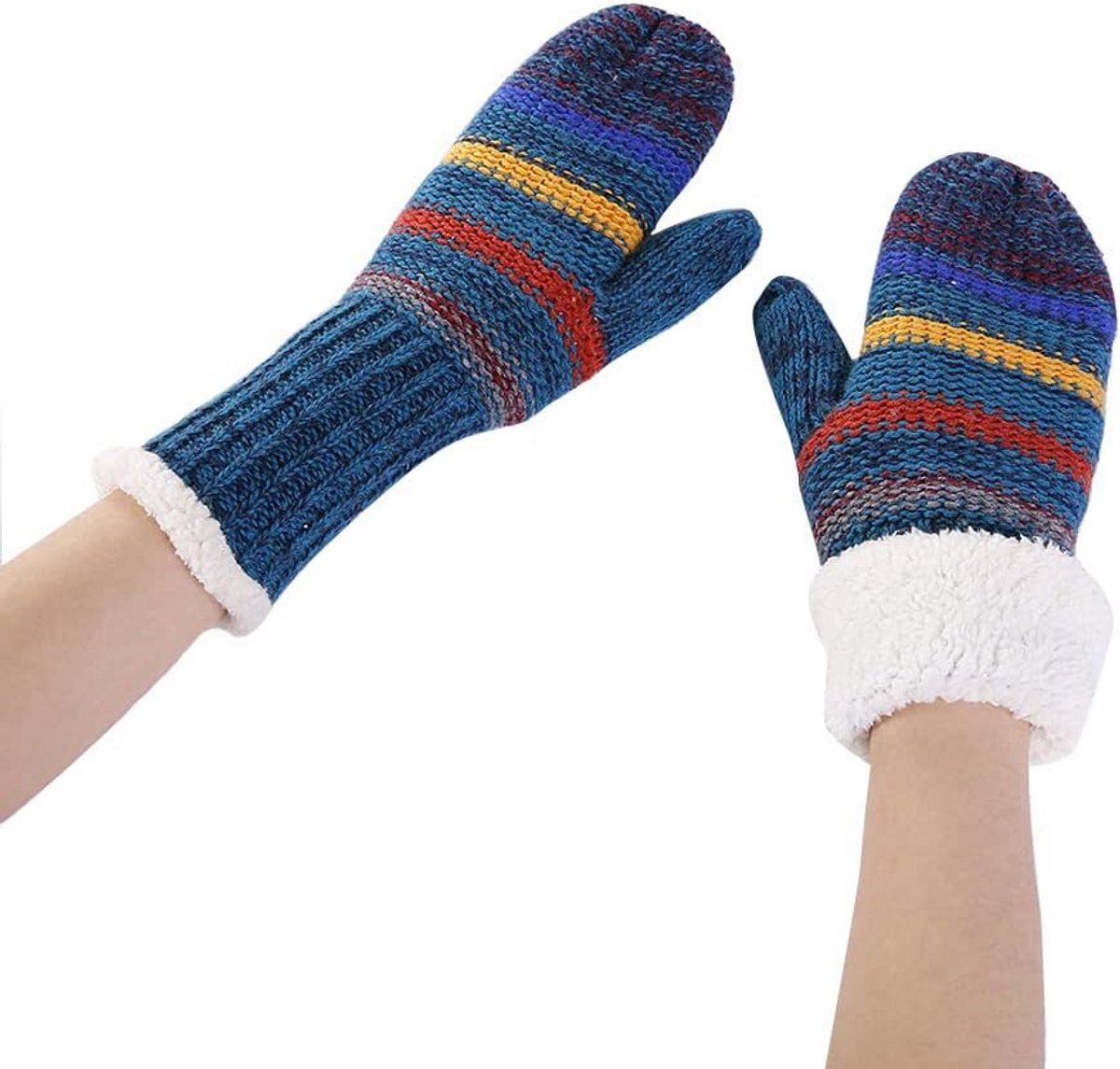 Warme Winterhandschoenen Gebreid Fleece Gevoerd voor Dames en Meisjes - Skiën en Outdoor