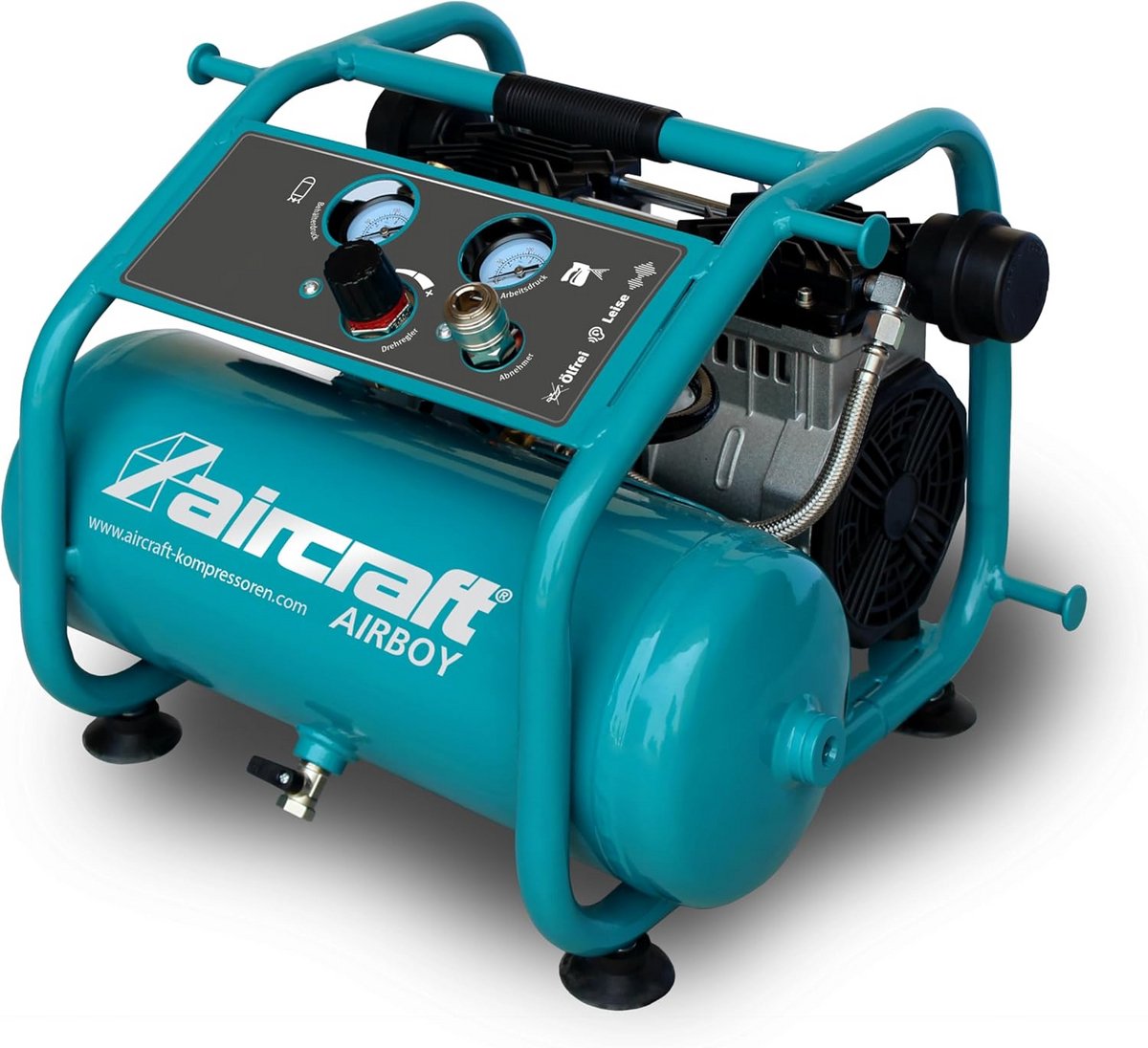 Stille Olievrije Compressor Compact 8 Liter 1.3 kW