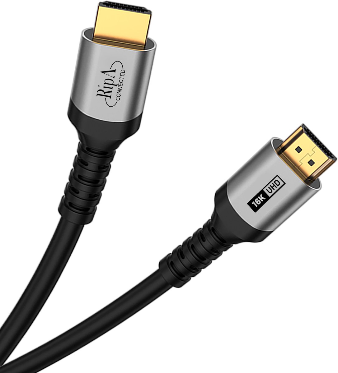 HDMI kabel 2.2 Ultra 96 – 16k 60Hz – 8K 240Hz – 4K 480Hz – 96Gbps – eARC – PS4, PS5, Xbox Series X – 0,75 m - Grijs
