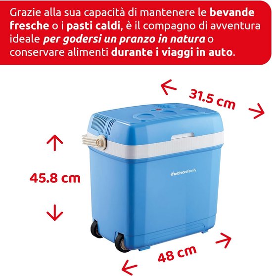 Draagbare Elektrische Koelbox 21L - Warm/Koud Functie - 12V & 220V - Energieklasse A van Merkloos — afbeelding 4
