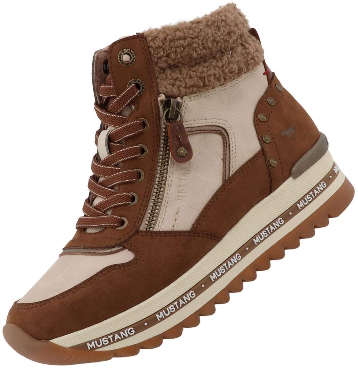 Mustang dames sneaker bruin