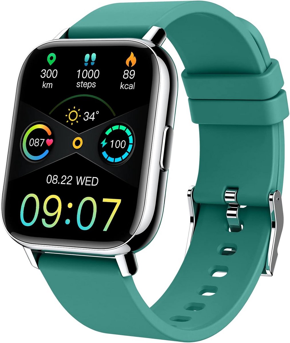Smartwatch met Hartslagmeter, Fitness Tracker, IP68 Waterdicht en 1.7 Inch Touchscreen
