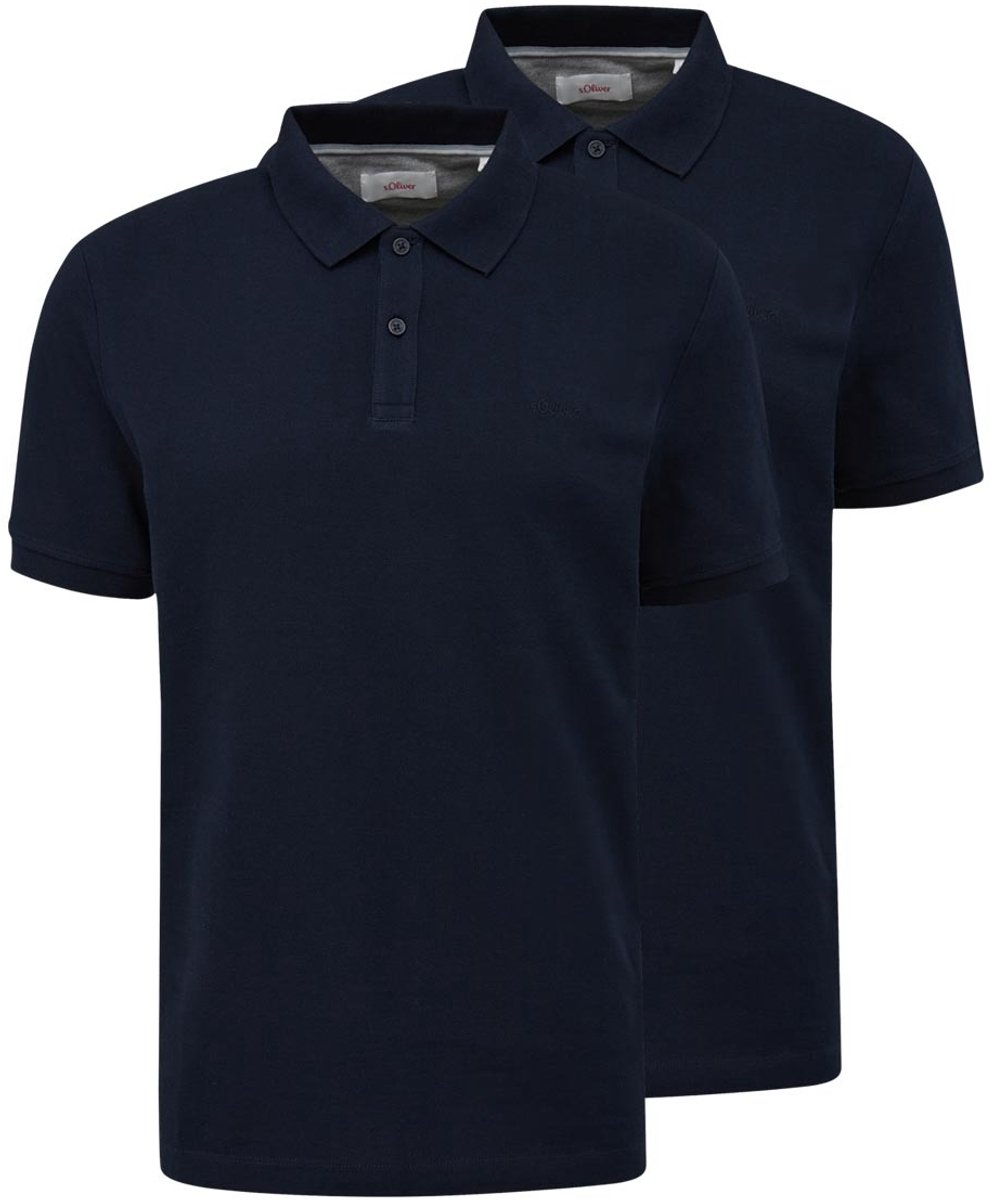 s.Oliver Heren poloshirt 2 pack Basic