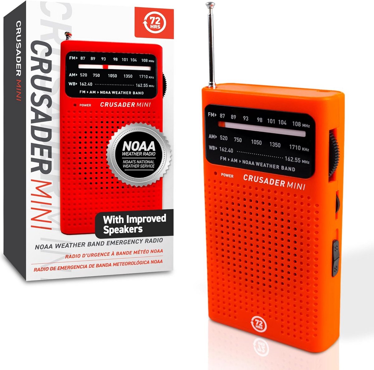 Nood Weer Radio AM/FM - NOAA Weeralarm Ontvanger met Batterijvoeding