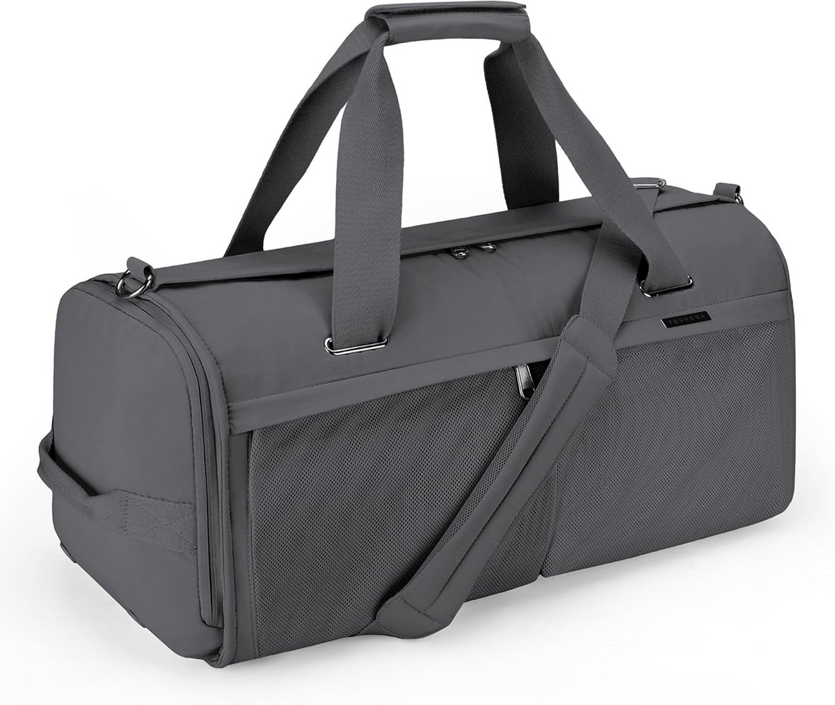 Sporttas Reistas - Gymtas Weekendtas - Reizen Sporten - Met Schoenenvak Natvak - 45 Liter - Grijs