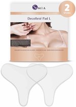 Simia™ Anti Rimpel Beauty Pads - Decolleté Large T Shape Set (2 Stuks) - Herbruikbaar anti aging siliconen pad tegen lijntjes en slaaprimpels