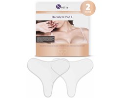 Simia™ Anti Rimpel Beauty Pads - Decolleté Large T Shape Set (2 Stuks) - Herbruikbaar anti aging siliconen pad tegen lijntjes en slaaprimpels