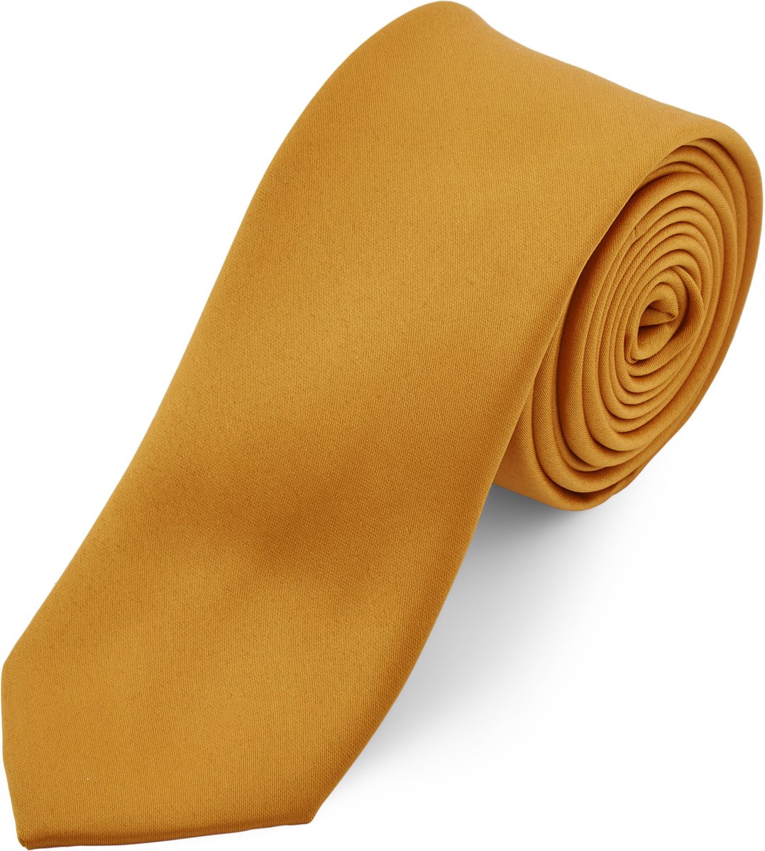 Extra Lange Herfstgele Basic Stropdas van 6 cm