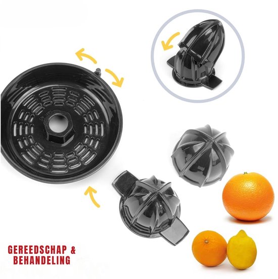 Zyrex® Citruspers electrisch - Citruspers - Sinaasappelpers - Zwart/Zilver - ‎20cm x 14cm x 21cm van Merkloos — afbeelding 4