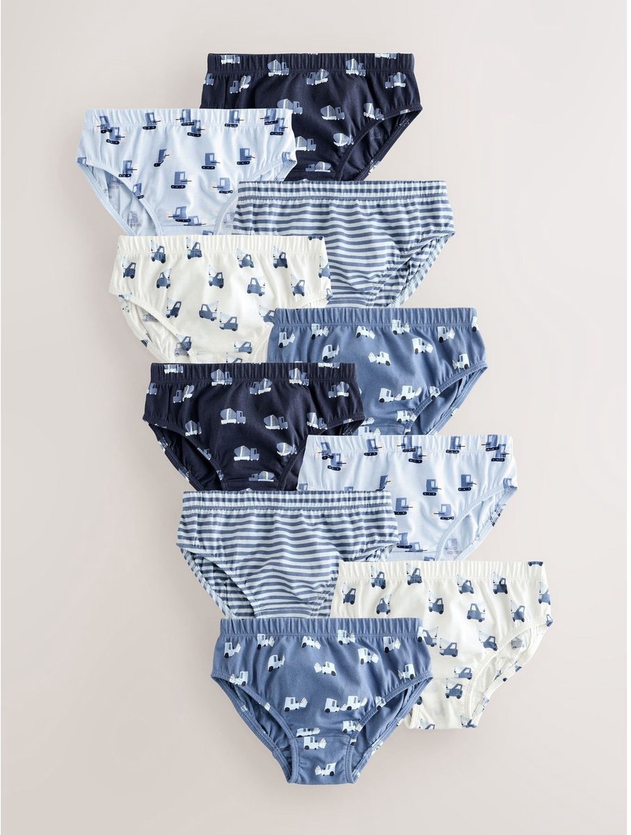 Next - Jongens - Set van 10 slips - Blauw