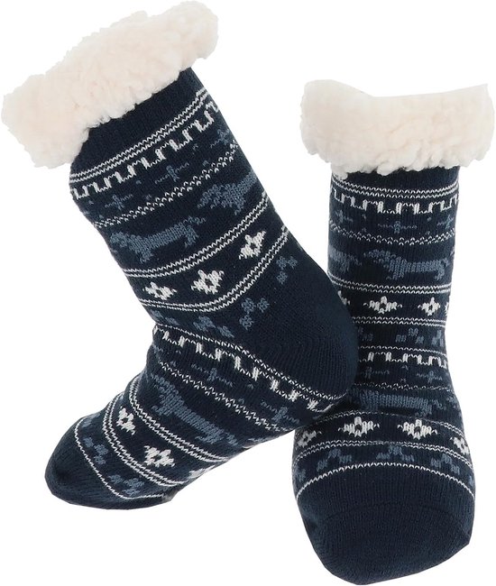 3-Pack Kinderslofjes Jongens en Meisjes - Fleece Gevoerd, Antislip - Ruimteschip, Robot & Scandinavisch Design — afbeelding 5