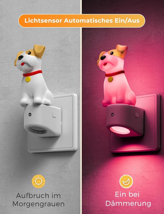 Nachtlampje Stekker - Sfeerverlichting Kind - Zachte Nachtverlichting - Automatische Sensor - 115 x 115 cm - RGB Warm Wit van Merkloos — afbeelding 2