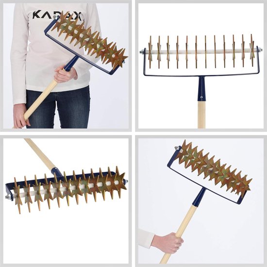 Tuinfrees met steel - Rolcultivator kruimelaar - Bodem losmaken - 12 sterren cultivator - 166 cm lengte — afbeelding 3