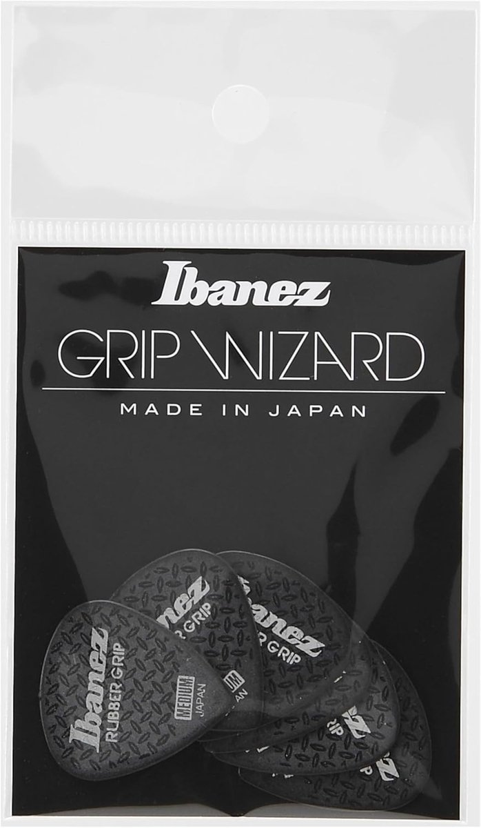 Plectrum Set - Gitaar Picks - Gitaar Spelen - Rubberen Grip - 0.8 mm - Zwart
