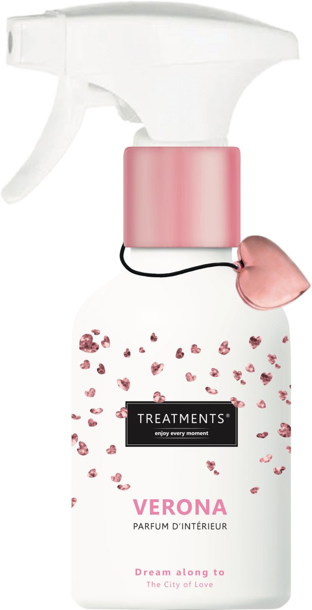 Treatments Verona Interieur Parfum Spray - Roze framboos & rode rozenblaadjes - 200 ml