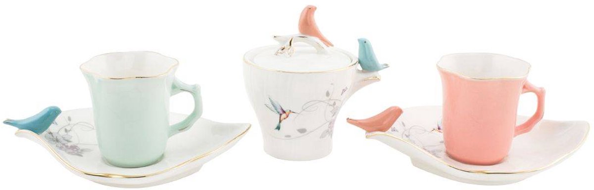 BRICARD BIRD ESPRESSO SET 6-DELIG