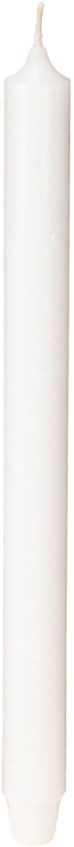 Rustieke kaarsen wit met kegelvormige voet 350/28mm 4 stuks