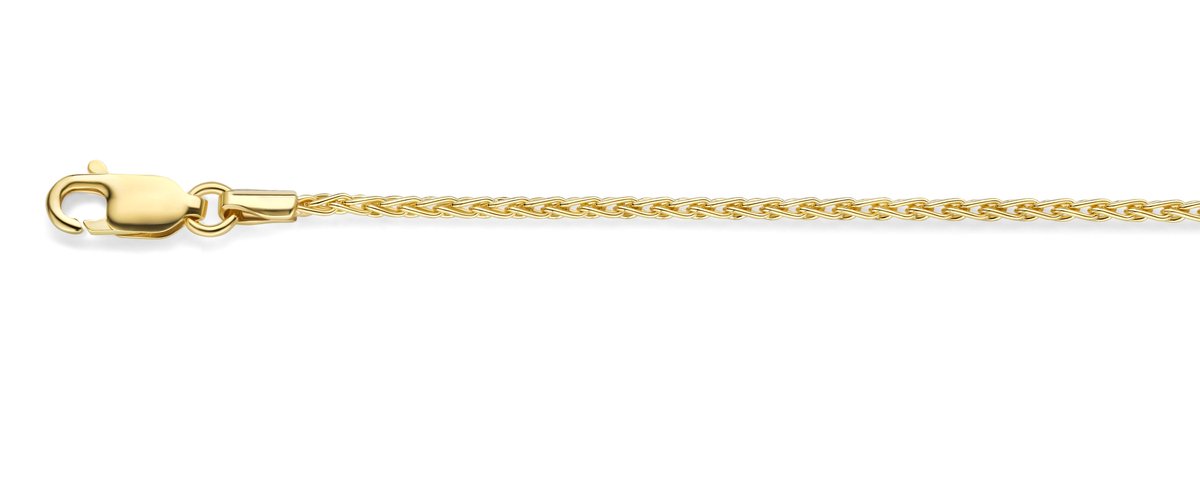 Mori Gold Filté 1,5mm brede armband, Spiga schakel, goud gevuld 1/20