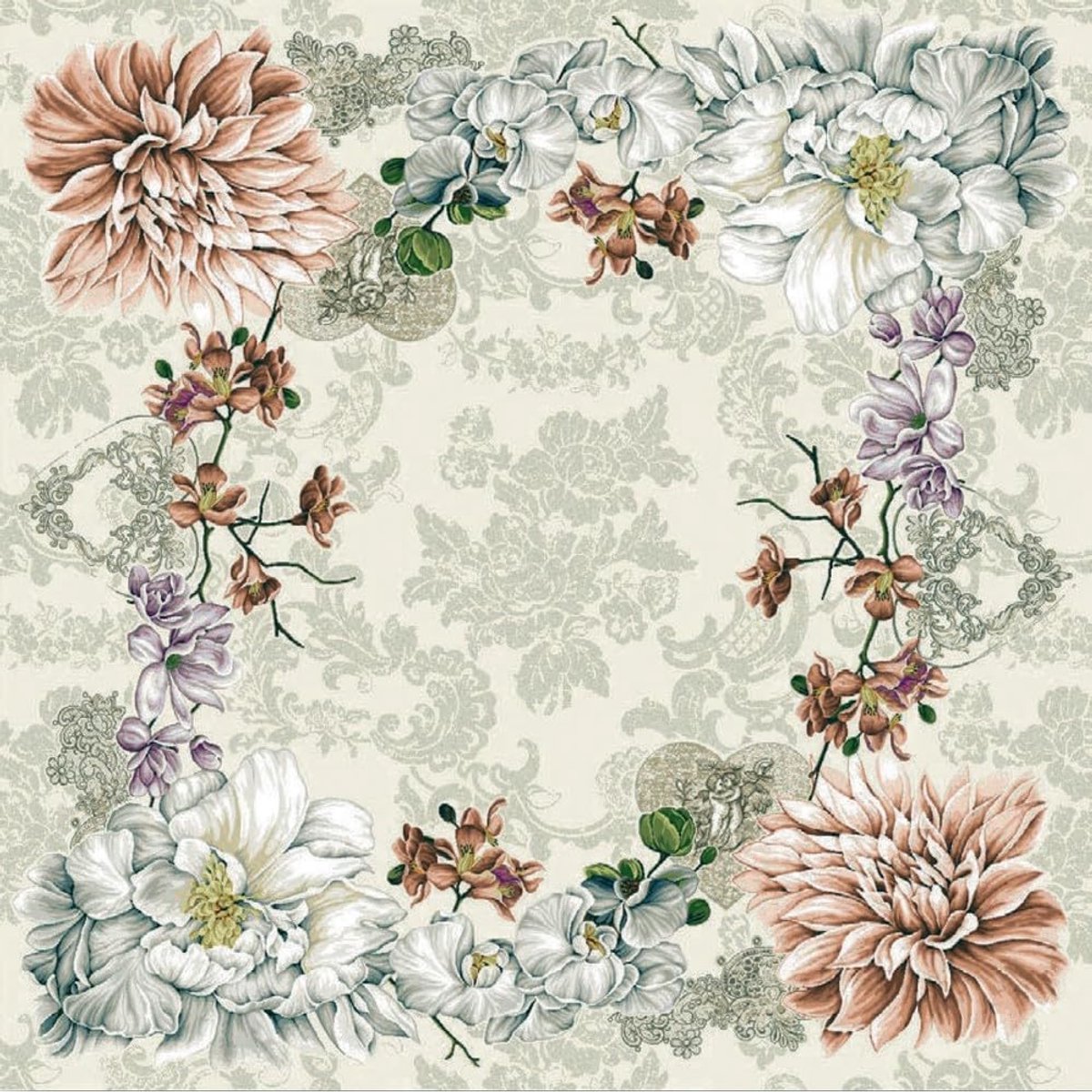 Luxe Gobelin Jacquard Tafelkleed – Italiaans Geweven Katoenmix – 140x140 cm