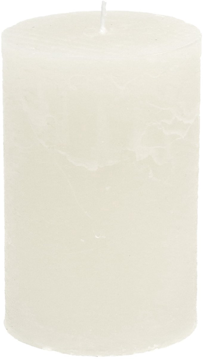 Viana Effen pilaarkaarsen, wit, 70x120mm, set van 4, voor decoratie, bruilof