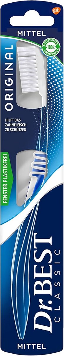 Handtandenborstel Medium - Dagelijkse Reiniger - Mondhygiëne - Flexibele Kop - 23 cm