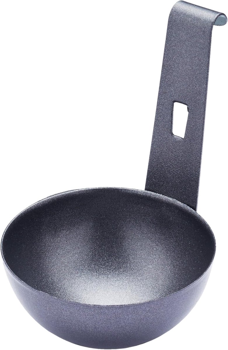 Eipocheervorm - Pocheerbeker - Ontbijt Maken - Handige Haak - 75 cm Diameter - Zwart
