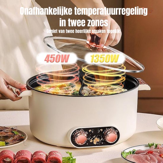 Quvo® Hotpot Electrisch - Hotpot - Zwart - ‎31cm x 18cm x 31cm — afbeelding 4