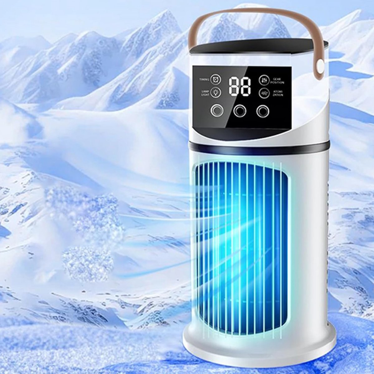 Aurixi® Airco Zonder Afvoerslang - Luchtkoeler - Aircooler - 7 Standen - Mobiel - Wit - 16cm x 16cm x 16cm – foto 8