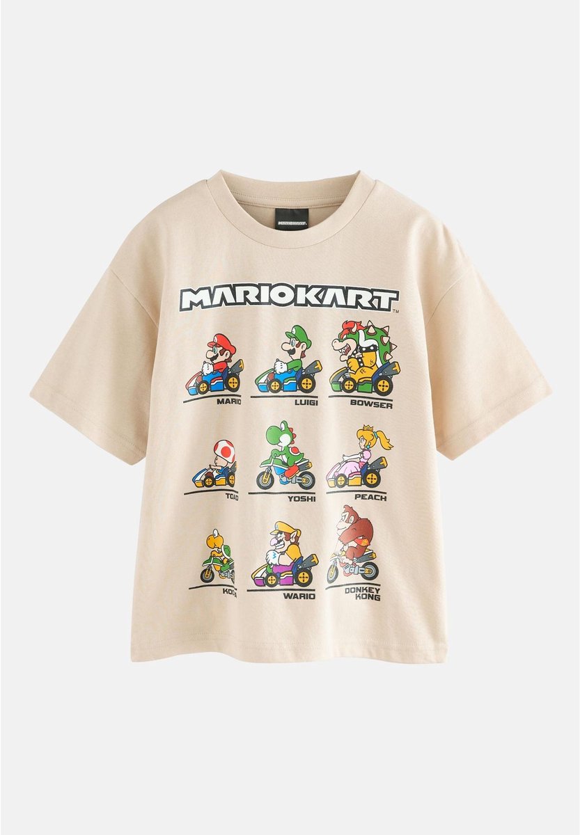 Next - Jongens - Mario Gaming T-shirt - Naturel