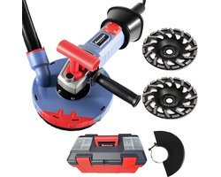 FANZWORK 2100W / 180 mm Betonslijper Betonfrees Set, incl. 2× premium 180 mm diamantslijpschijven, stofkap en T-vormige handgreep
