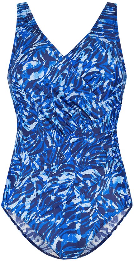 Ten Cate Dames Corrigerend Badpak Soft Cup Zee Swirl Blauw - Maat 44