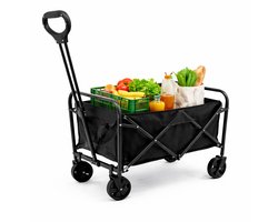 Eurocatch Opvouwbare Bolderkar - Zwart - 75x45x86 cm - tot 100 kg