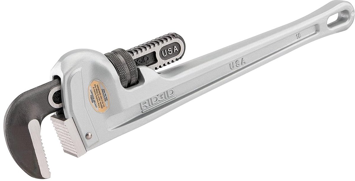 Rechte Pijptang - Loodgieterstang - Leidingen Draaien - Aluminium Constructie - 36 Inch - Zilver