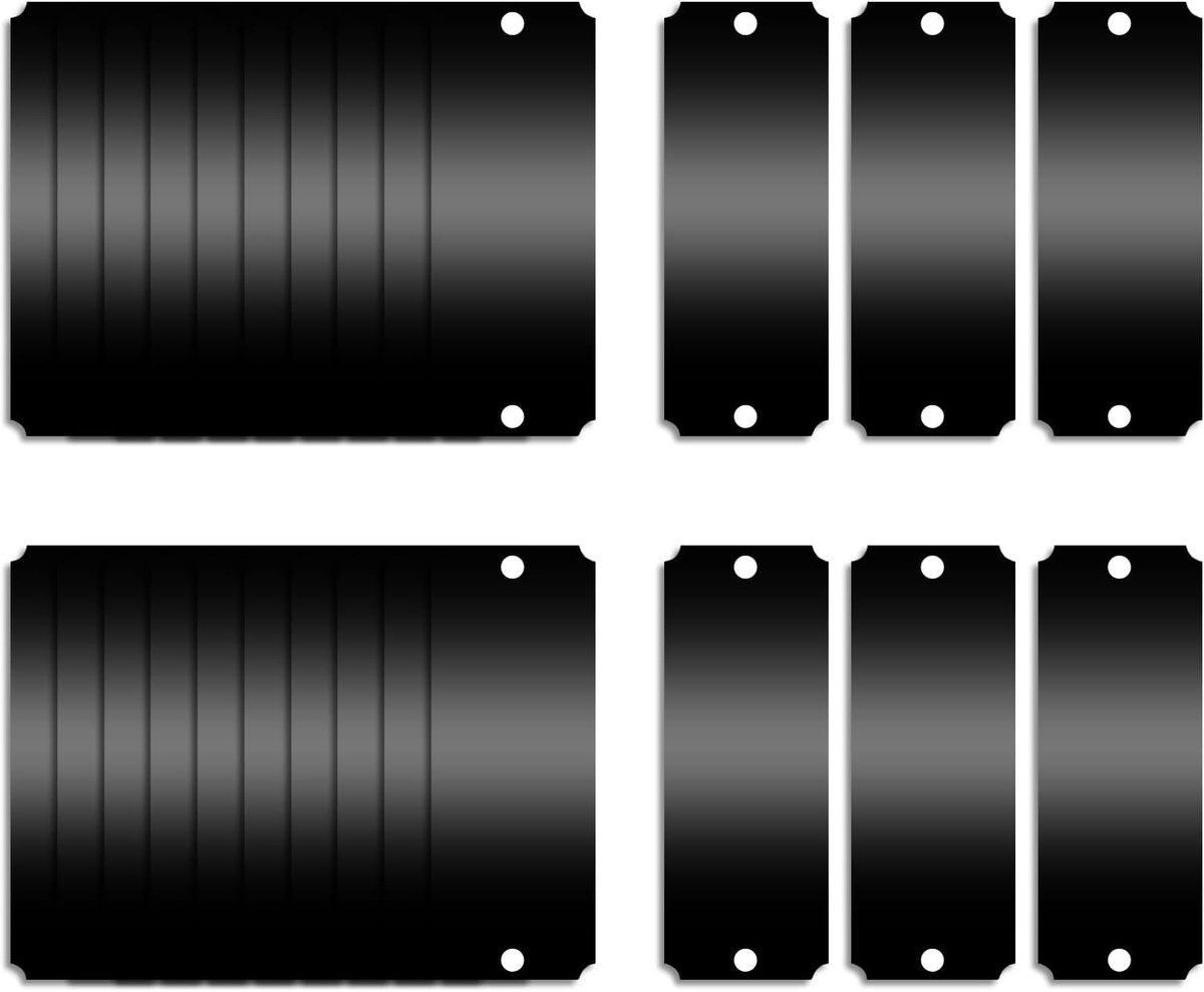 Naamplaatjes Zwart - Labels Blank Metaal - DIY Personaliseren - Laser Graveerbaar - 80 x 30 mm - Zwart