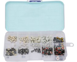Tactile Switch Kit – 250 Stuks – 10 Types Drukknoppen – Micro Schakelaars – Voor Arduino & Elektronica DIY