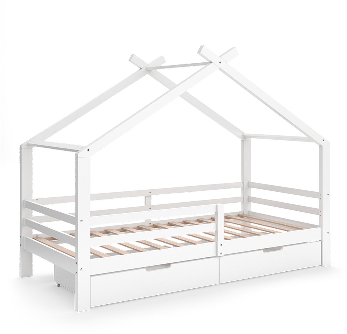vitalispa Luni Huisbed – 200 x 90 cm Met twee uittrekbare opbergdozen Wit