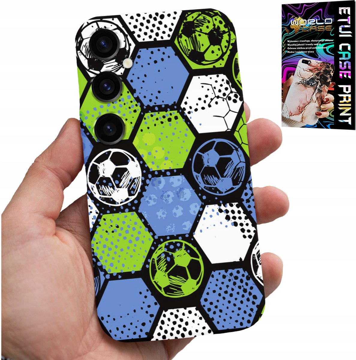 HOESJE VOOR SAMSUNG GALAXY S24 PLUS - ACHTERKANT MET VOETBALPLAAT