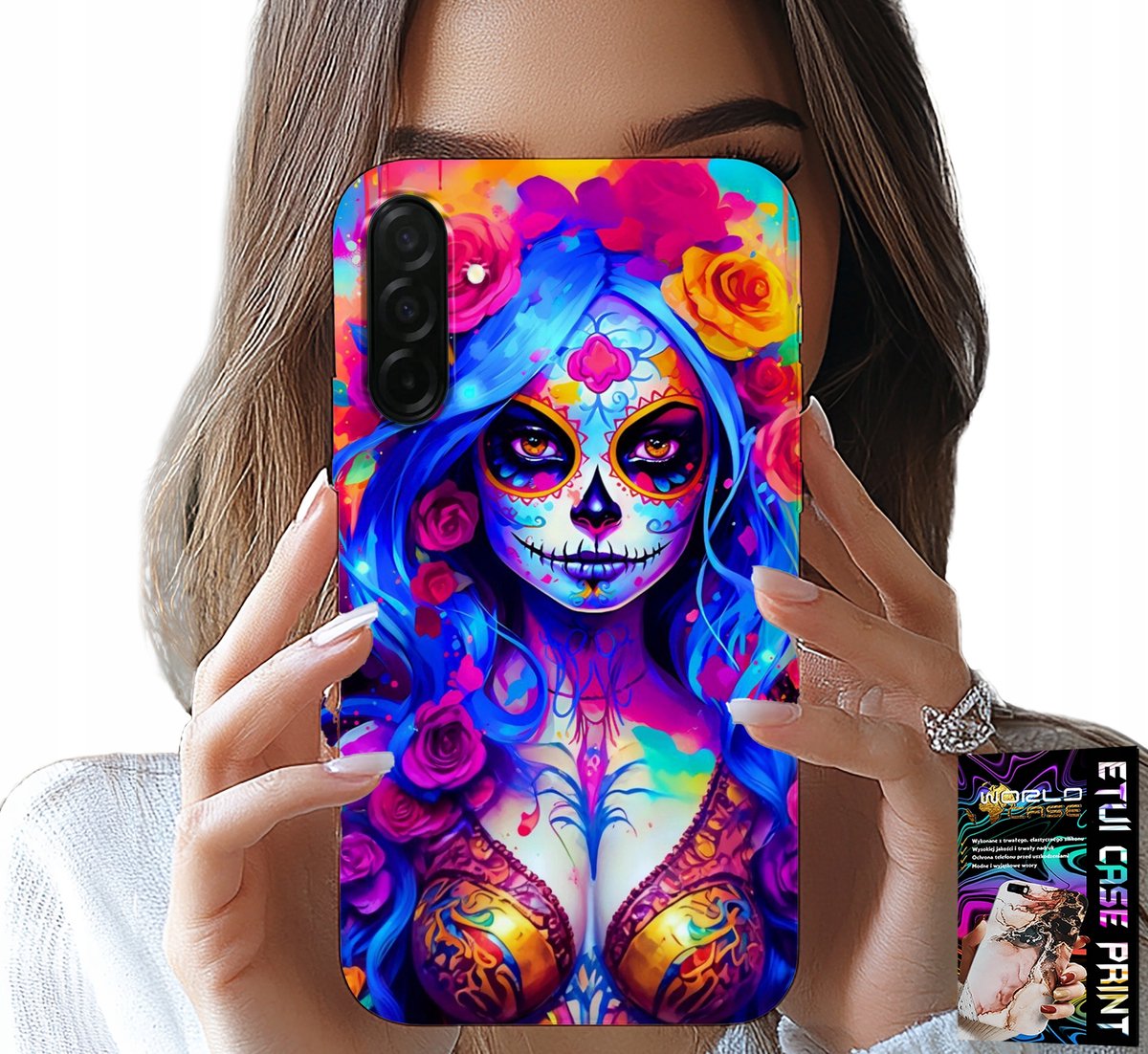 HOESJE VOOR SAMSUNG GALAXY A36 5G - MEXICAANS, KLEURRIJKE KONINGIN DES DOODS