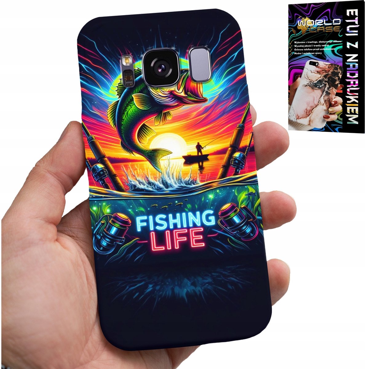 HOESJE VOOR SAMSUNG GALAXY S8 - VISPATRONEN VIS HENGEL RUGZAK
