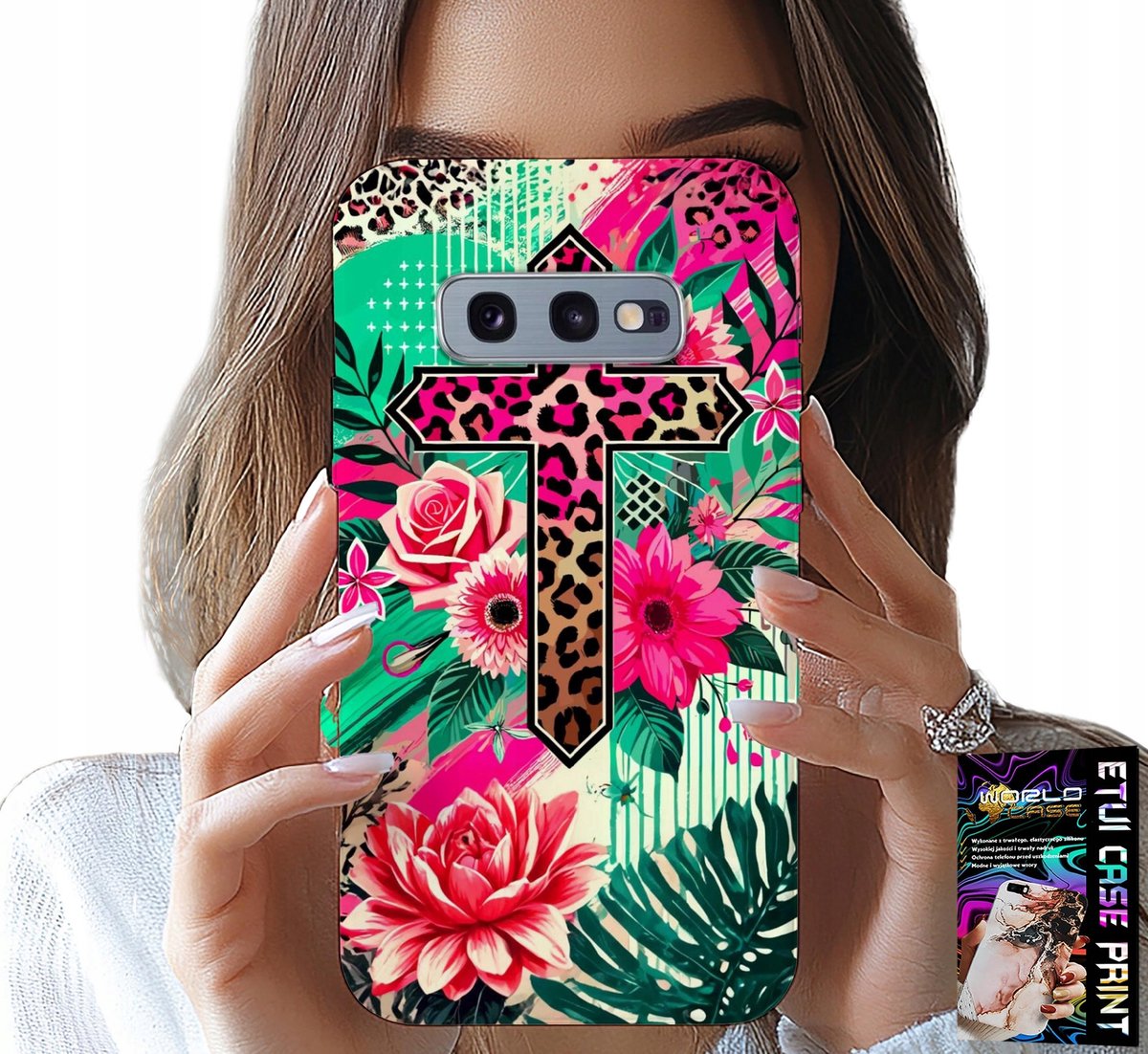 HOESJE VOOR SAMSUNG GALAXY S10E - KRUIS, ROOS, CHRISTELIJKHEID, JEZUS RUGZAK