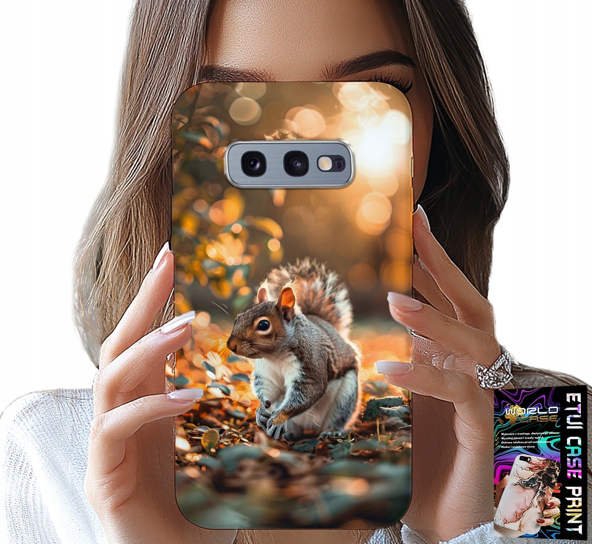 HOESJE VOOR SAMSUNG GALAXY S10E - SCHATTIGE EEKHOORN, HOESJE MET JE EIGEN MOTIEF