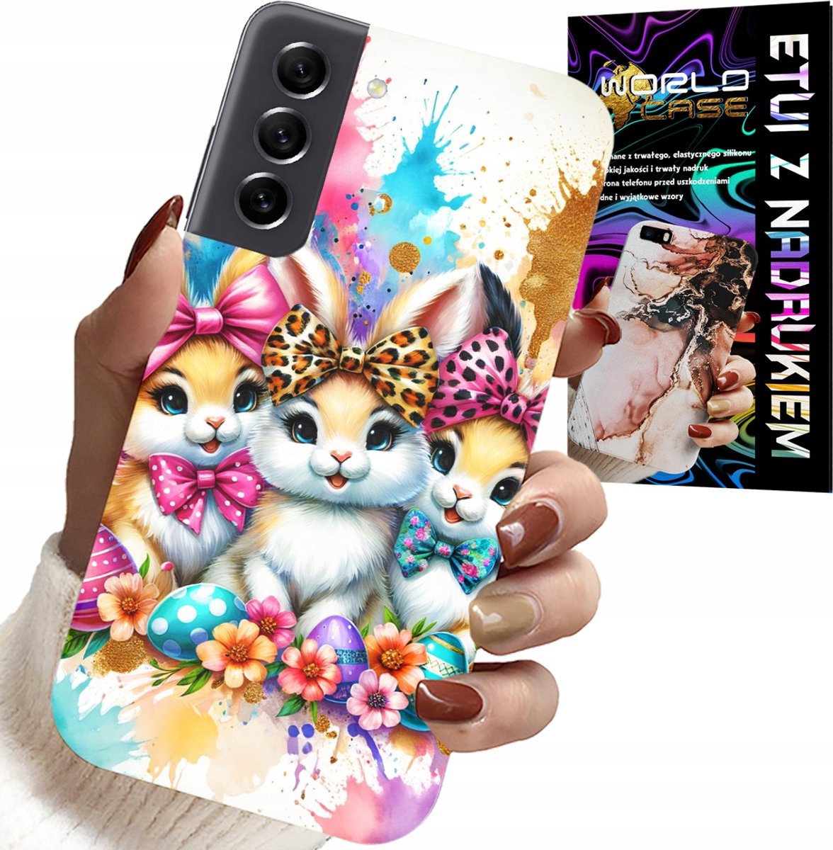HOESJE VOOR SAMSUNG GALAXY S22 - KONIJNTJES, KERST, KONIJN, PASEN